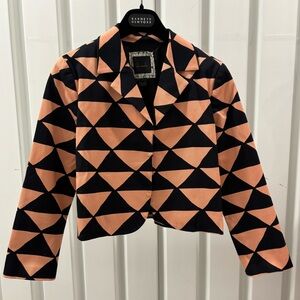Kelly Wearstler Cropped Geometric Blazer